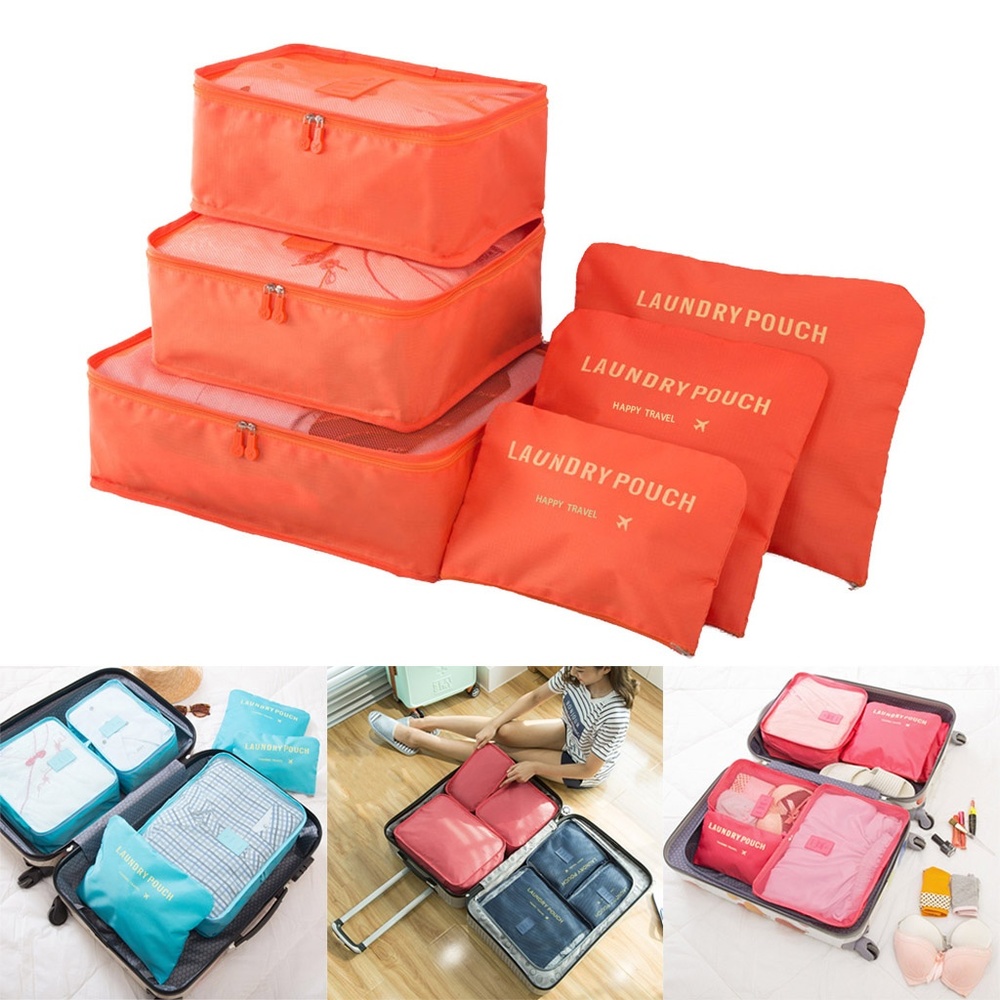 6Pcs Packing Cubes Travel Luggage Storage Bags